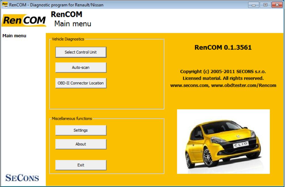 For Renault/Dacia/Nissan Diagnostic software Free
