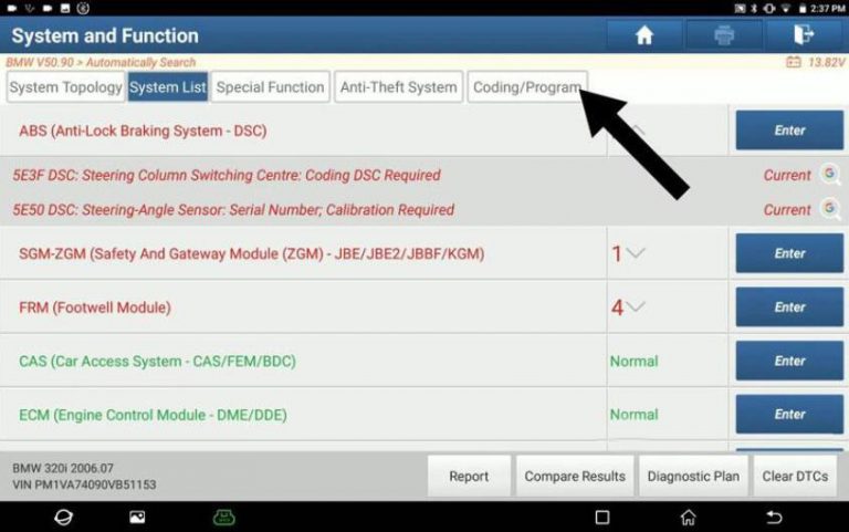 Service Code Dsc How to fix BMW trouble code 5E3F by coding DSC(ABS) via X431 PAD VII ...