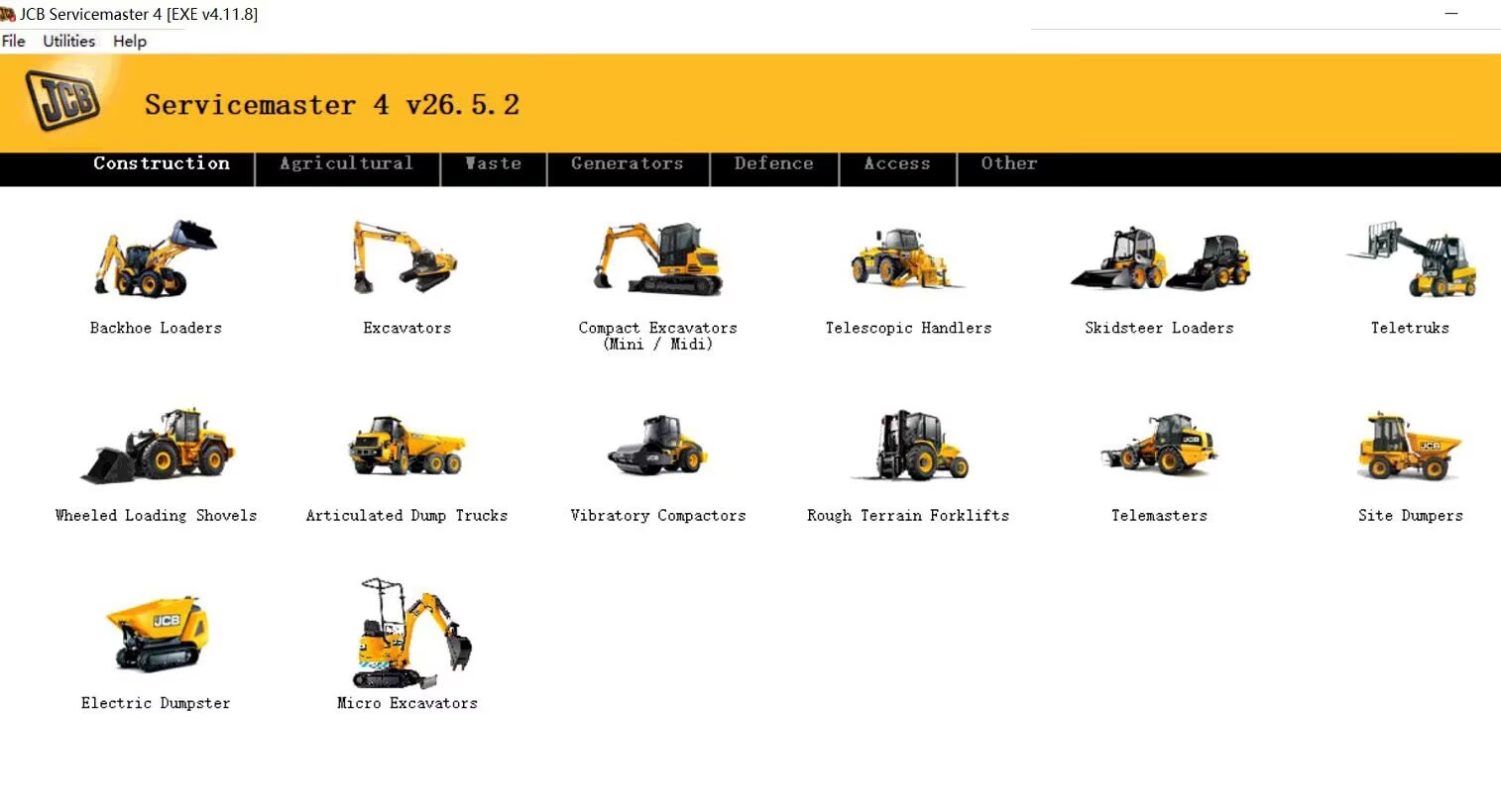 JCB SERVICEMASTER 4 V26.5.2 [2026.05] Software Function Exploration ...